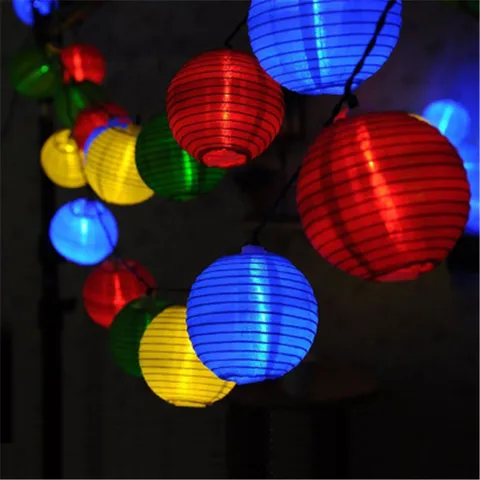 Водонепроницаемый светодиодный фонарь на солнечной батарее, праздничная садовая гирлянда с шариками, разноцветное уличное рождественское освещение, 10 светодиодов, 20 светодиодов
