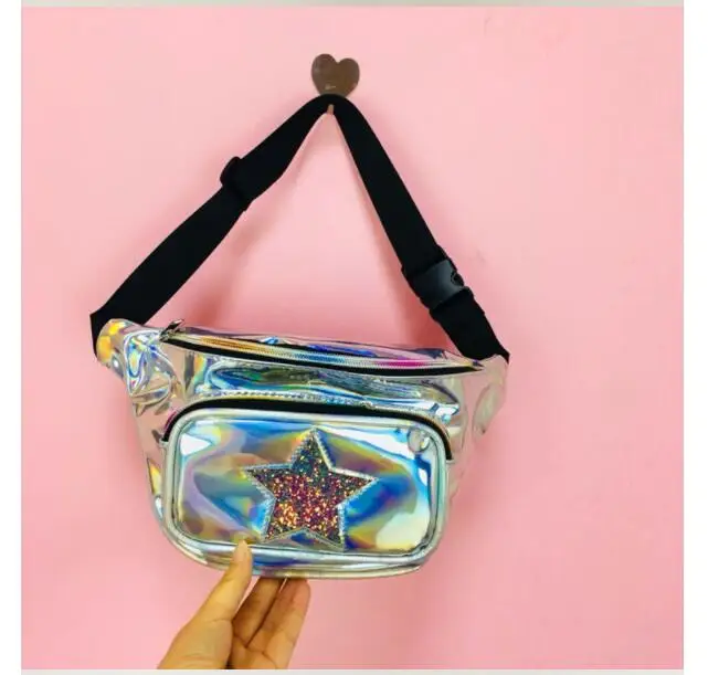 Поясная голографическая сумка забавные мешки с лазерным узором набедренные