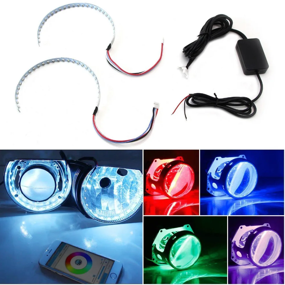 Bluetooth Беспроводной дистанционного Управление 15-SMD RGB светодиодный демон глаза