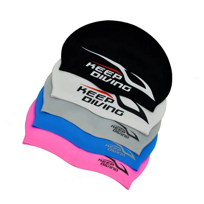 Ультратонкая силиконовая шапка для плавания с длинными волосами и защитой