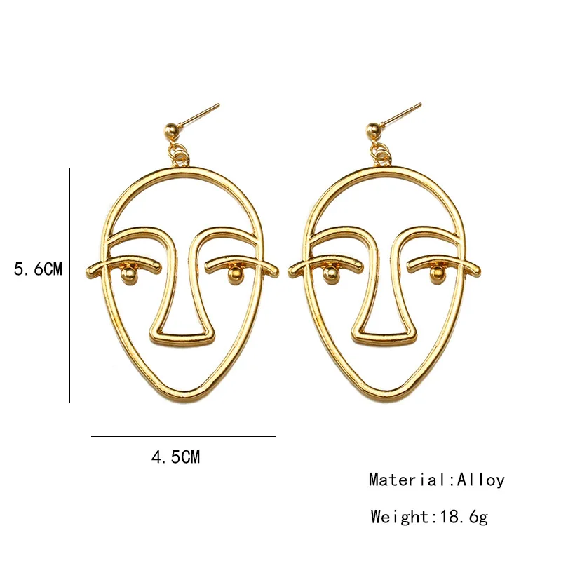 Женские винтажные сережки-подвески ISINYEE вечерние сережки в стиле панк золотого и