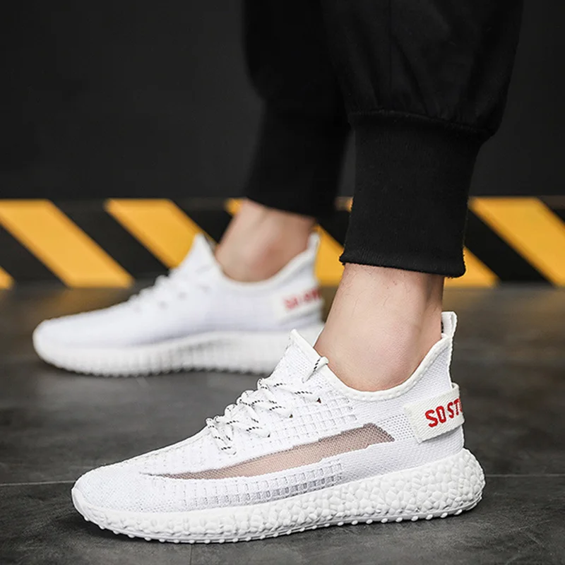 Summer Breathable Trend Sports Shoes 2019 New Starry Stretch Fly Weaving Mesh Coconut Wild Casual | Обувь