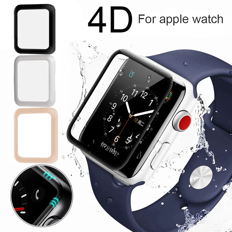 Закаленное Стекло для наручных часов Apple Watch серии 1/2/3 4D Гибкая защита экрана с