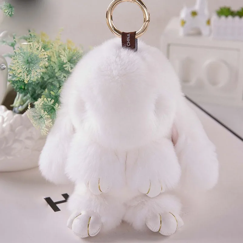 Супер милый пушистый кролик 13 см 18 подвесная сумка красивая игра настоящий