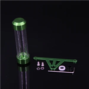 Green RiderJacky алюминиевый и акриловый Красный Мотоцикл Универсальный трубка Налоговый диск цилиндрический держатель рамка реальный водонепроницаемый - Цвет: Green