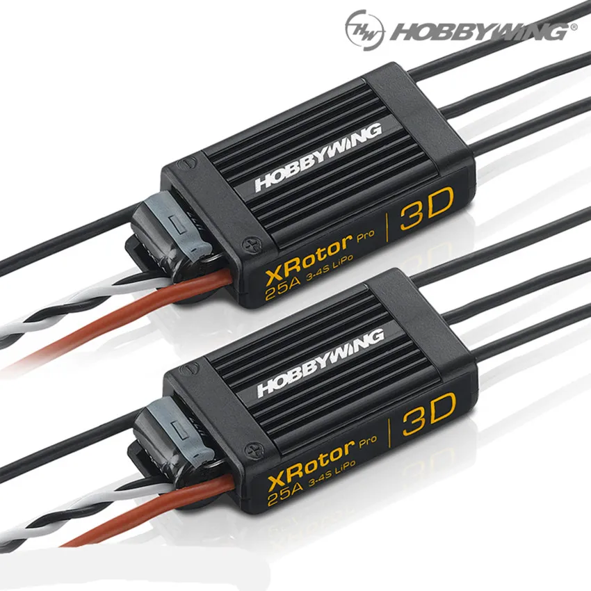 2шт HOBBYWING xrotor Pro25A 3D ESC No BEC 3 S 6 Lipo бесщеточный DEO для радиоуправляемого дрона