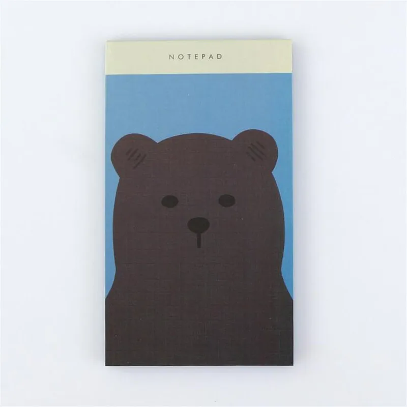 

1Pcs=50sheet Cartoon Animal Memo pads Week Plan Sticky Notes Day Plan Memo Stick Student Stationery Office Supplies