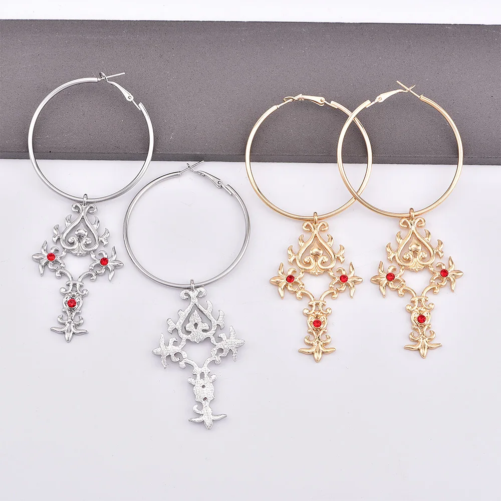 2 шт./компл. Женская обувь в стиле панк с натуральными камнями Цвет золотистый