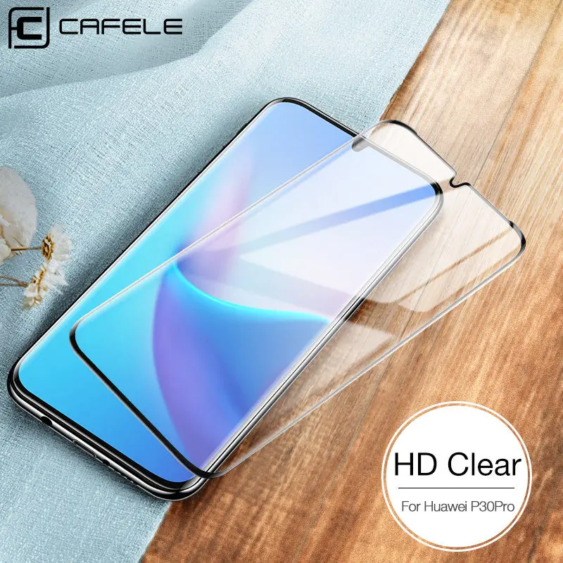Cafele полное покрытие из закаленного стекла для huawei p30 pro Защита экрана для huawei p30 pro 9D HD Прозрачная Защитная стеклянная крышка - Цвет: For P30 pro