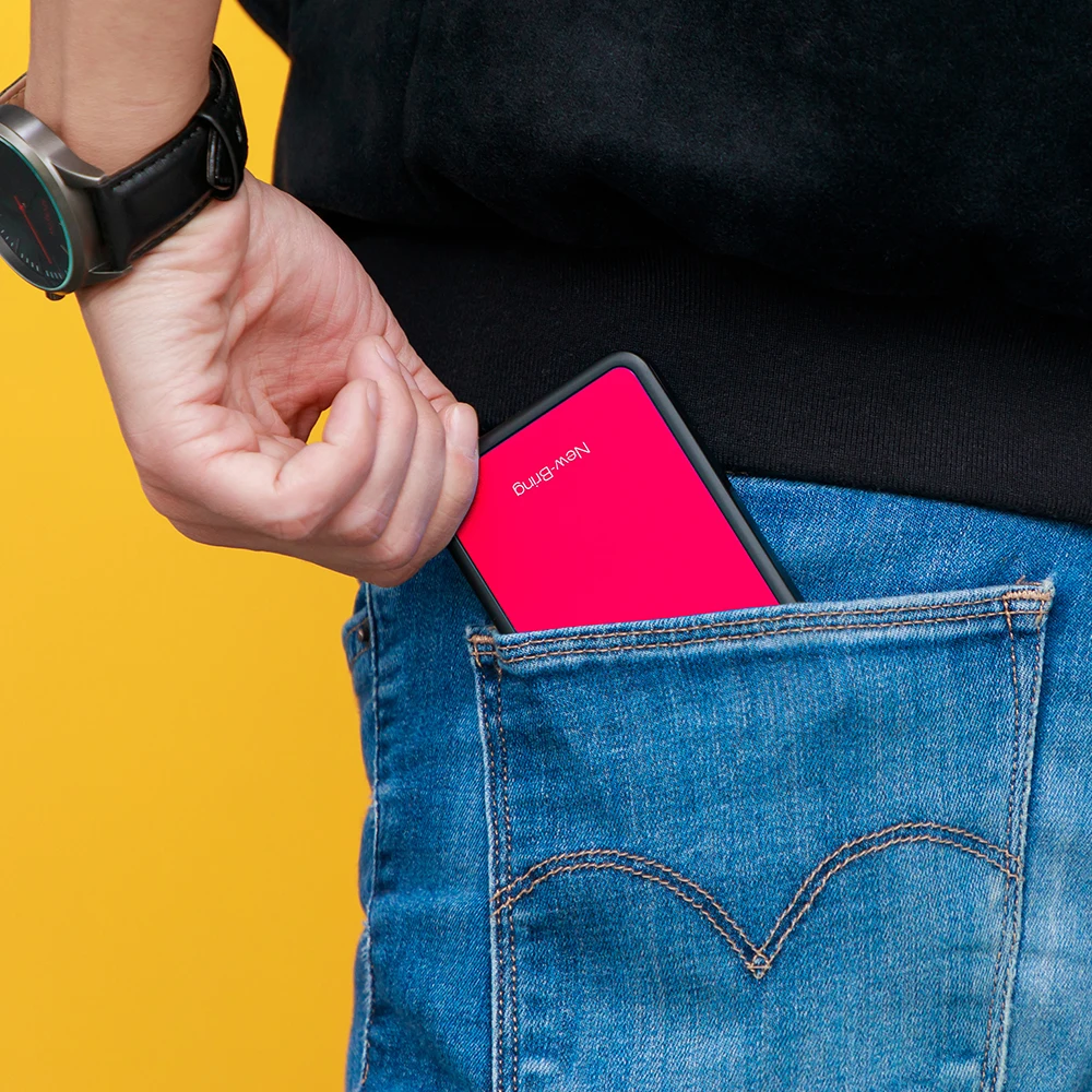 NewBring держатель для карт кошелек-слайдер RFID Блокировка металлик мужчин и женщин