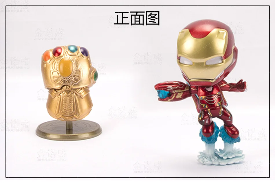 8 шт./компл. Ironman Spiderman Thanos Infinity Gauntlet Loki Bubble Head автомобильные аксессуары фигурка