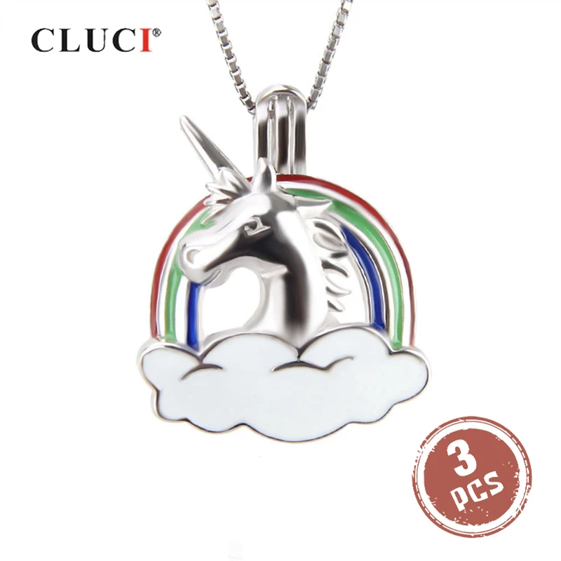 CLUCI 3 шт серебро 925 круглые кулоны и подвески для женщин ювелирные изделия из