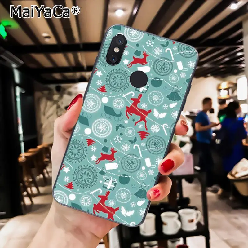 MaiYaCa год Рождественский олень Санта чехол для телефона для Xiaomi Redmi8 4X 6A S2 7A 6A Redmi 5 5Plus Note5 7 Note8Pro