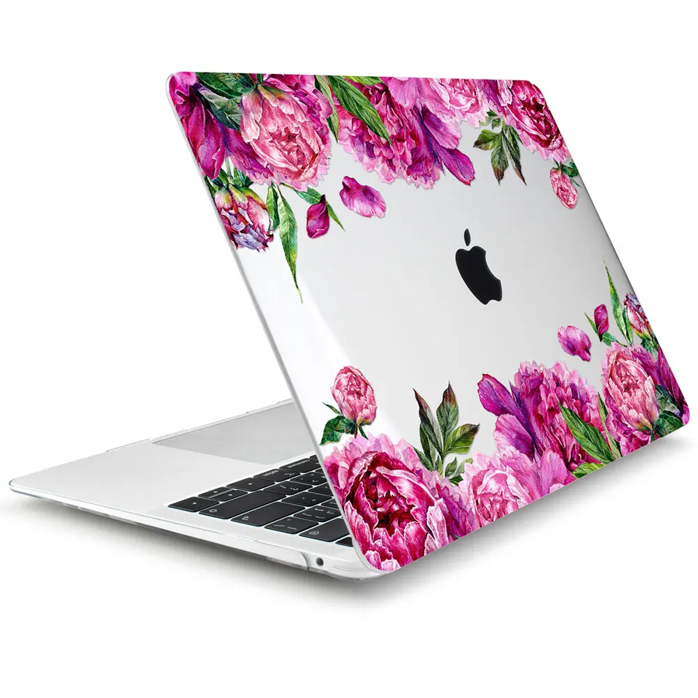 Для Macbook Air 11 12 13 чехол для Macbook Pro retina 13 15 Touch bar A1932 Твердый чехол с цветочным узором для девочек подарок - Цвет: J212