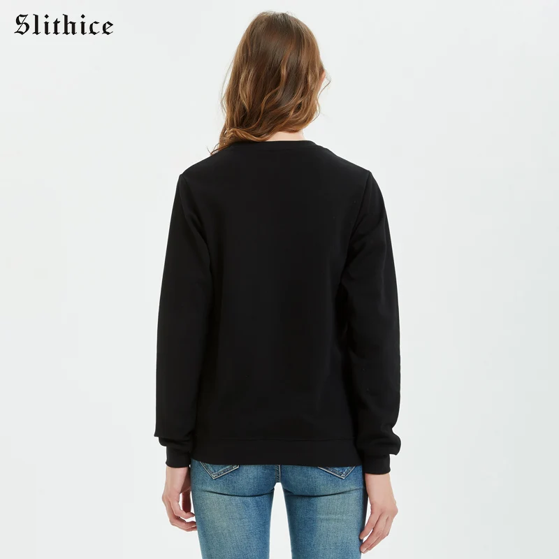

Slithice Well Behaved Women Seldom Make History Feminist Women Sweatshirts Black Hoodies Casual female Sweatshirt