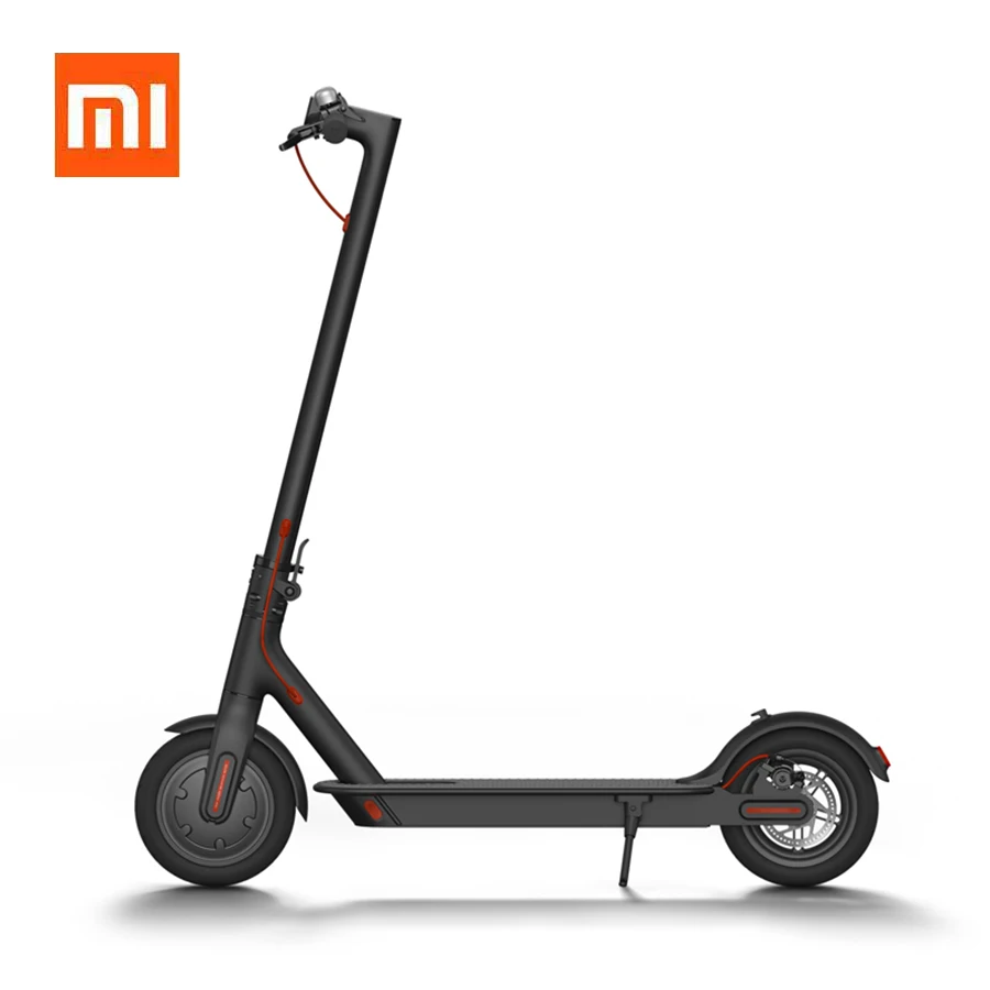 Черный Xiaomi M365 электрический самокат Mijia Smart e самокат складной Ховерборд Лонгборд для взрослых Электрический 2 колеса с приложением 30 км батарея - Цвет: Черный