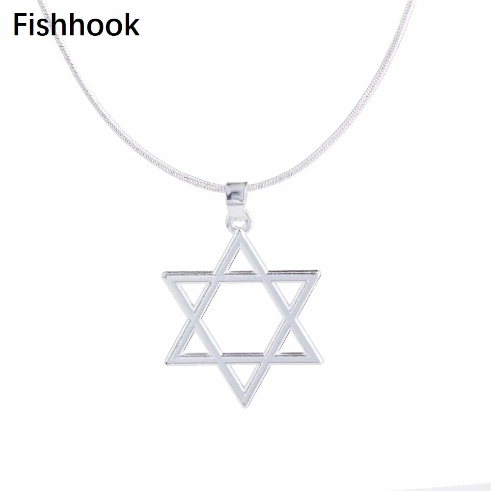 Fishhook ювелирные изделия Звезда Давида кулон змея цепочка ожерелье для женщин и