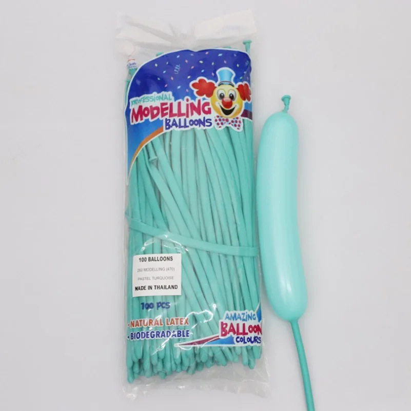 tifany blue 260 полоски, магический шар, тайские стандартные цвета, животный переплетение, моделирование, 100 шт, толстые свадебные украшения, вечерние принадлежности, Длинная форма - Цвет: tifany blue