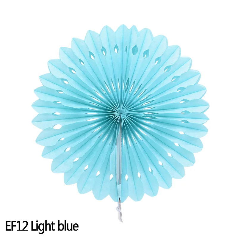 EF12 20-30 см, 5 шт. веера из папиросной бумаги, вертушки ручной работы, подвесные резные бумажные вееры, ремесла для детского душа, декор для свадебной вечеринки - Цвет: EF12