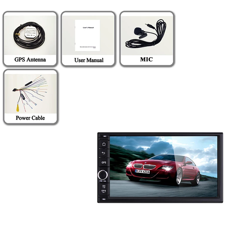 Android 4.4 2 Din 7'' In-Dash Universal Car Radio+GPS+Bluetooth+WIFI+RDS+800*480 Resolution Support 3G OBD Function | Автомобили и