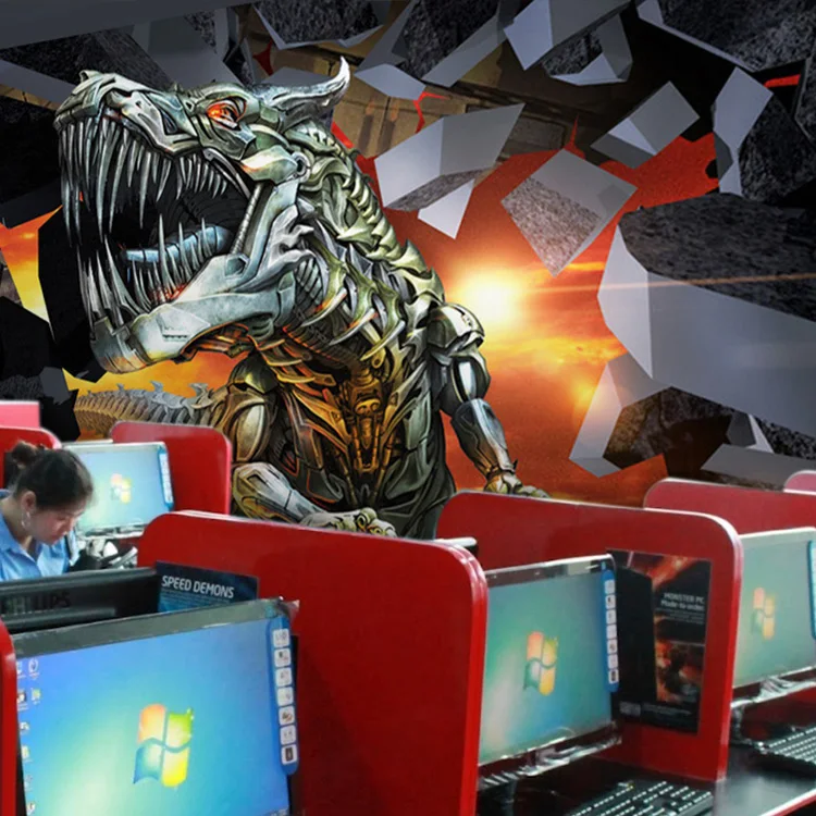 Пользовательская Настенная роспись игровой зал кафе бар ресторан фон детская