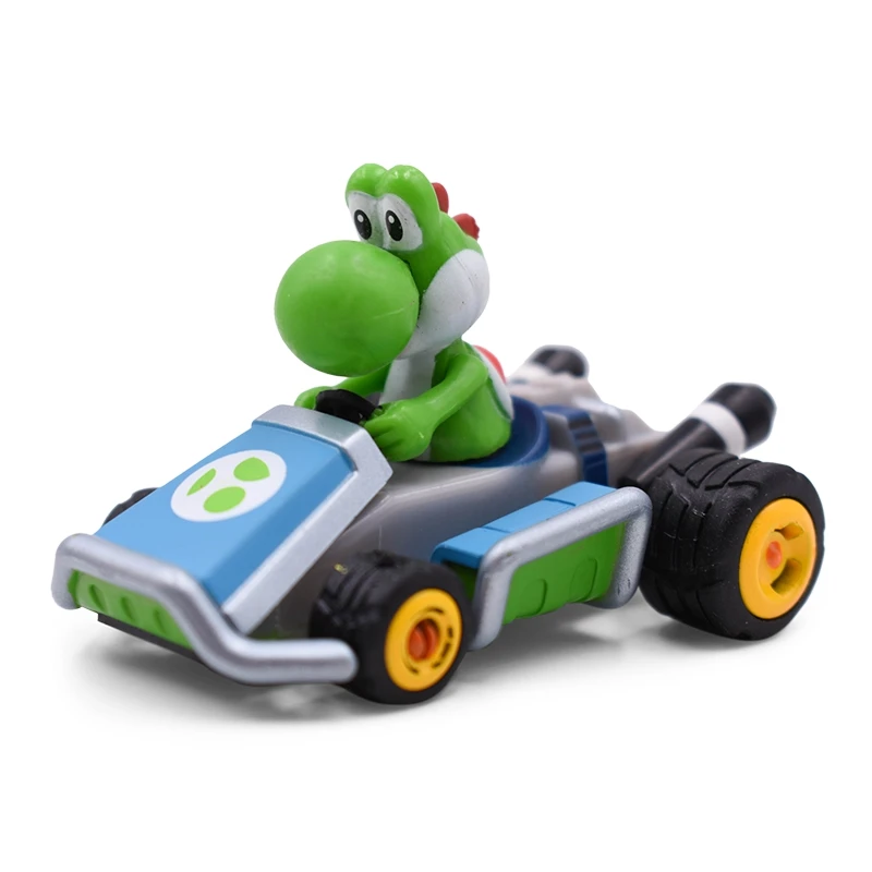 8 стилей Mario Bros Luigi Yoshi Koopa Peach Mario Kart оттягивающая машина ПВХ фигурка игрушки модельные куклы игрушка для детей подарок - Цвет: H