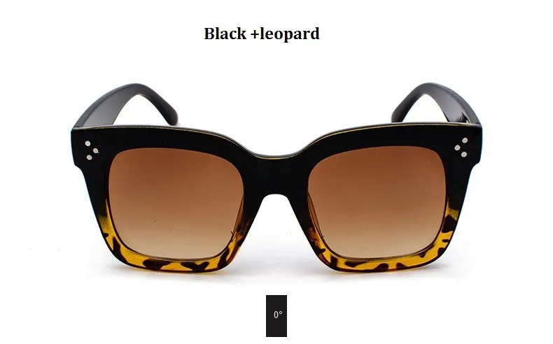 black leopard Модные Ким солнечные очки в стиле Кардашьян лад плоский верх очки Lunette Femme женские роскошные брендовые солнцезащитные очки для женщин с заклепками - Цвет линз: black leopard