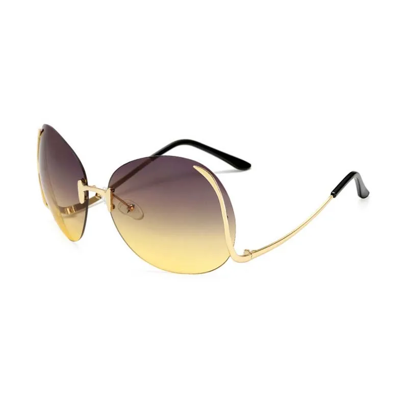 Зик металлик стандартные солнцезащитные очки большие кадр UV400 gafas-де-сол |