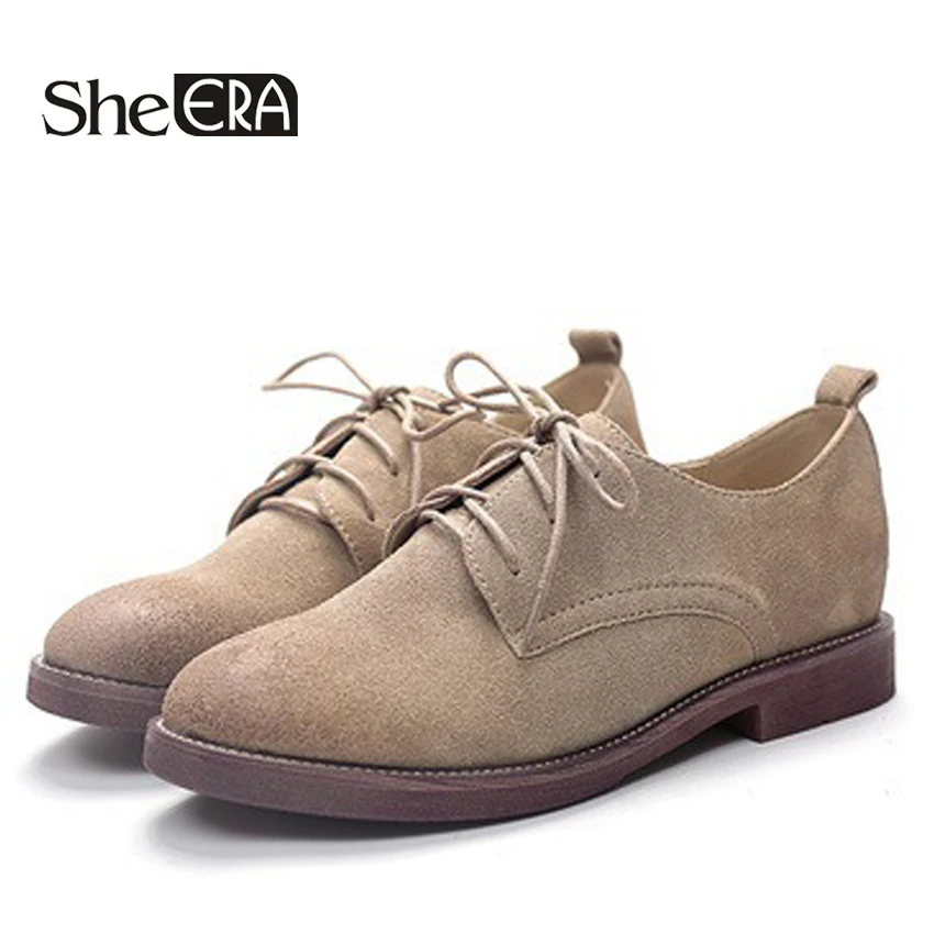 

Flats British Style Oxford Shoes Women Genuine Leather Oxfords Flat Heel Casual Shoes Lace Up Womens Shoes Retro Brogues