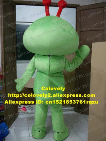Зеленый соленые фасоли червь Carpenterworm Caterpillar ошибка талисман костюм муравей для
