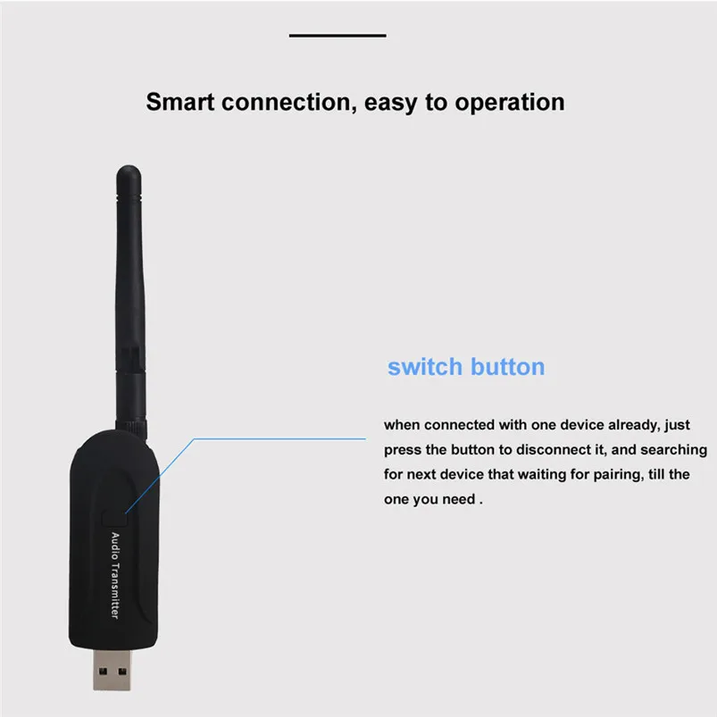 Bluetooth беспроводной A2DP аудио стерео адаптер передатчик для ТВ DVD ПК ноутбука с 3,5 мм аудио кабель 30NT30