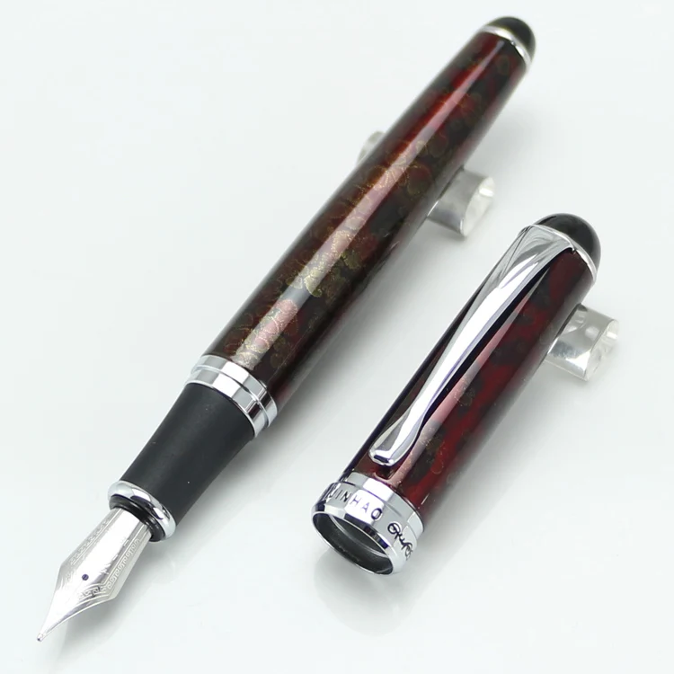 JINHAO 750 перо с широким основанием 0,7 мм авторучка черная шахматная доска puple белый розовый серый 15 цветов канцелярские принадлежности для школы и офиса ручка для письма - Цвет: 5