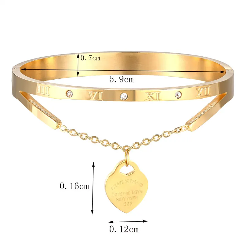 Красивая резьба любовь навсегда сердце образный браслет высшего качества