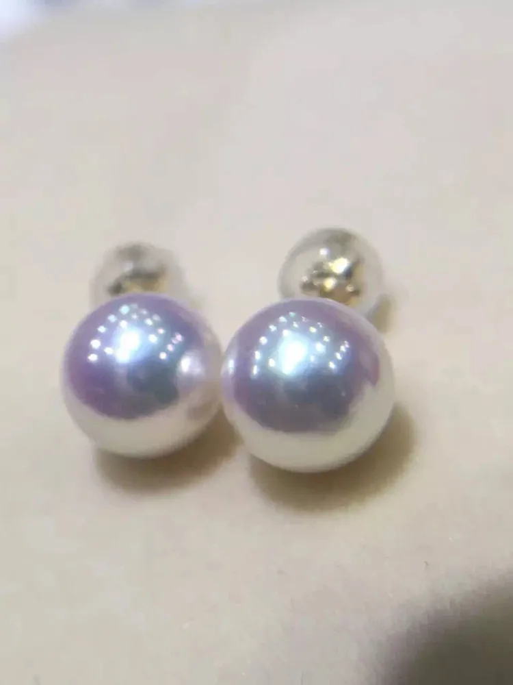 Женские серьги гвоздики из серебра 925 пробы с натуральным жемчугом|pearl stud earrings|stud