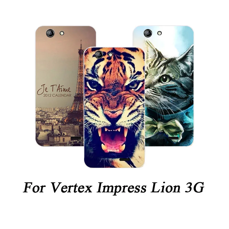 Soft Tpu Fundas Sheer For Vertex Impress Lion Cases Silicone Painted Wolf Rose Cat Phone Case Back Cover | Мобильные телефоны и