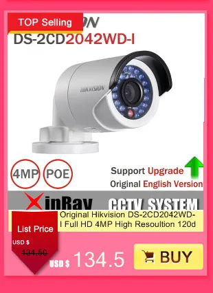 Hikvision DS-2CD2T85FWD-I8 bullect Камера 8MP POE CCTV Камера 80 м ИК-диапазоне Обновление версии DS-2CD2T85FWD-I5