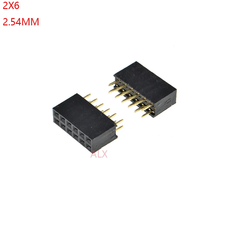 50 шт. 2X6 контактный двойной прямой ряд штыревой разъем 2 54 мм 2*6 6p 6 PIN для печатной