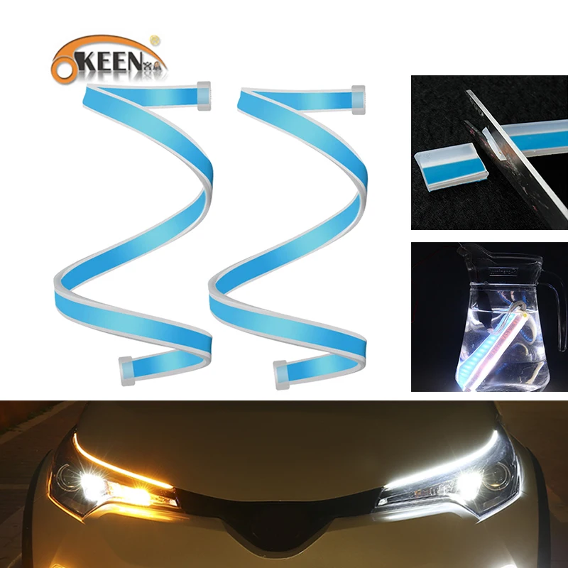 OKEEN 12V светодиодный дневные ходовые огни Светодиодный Габаритные автомобиля