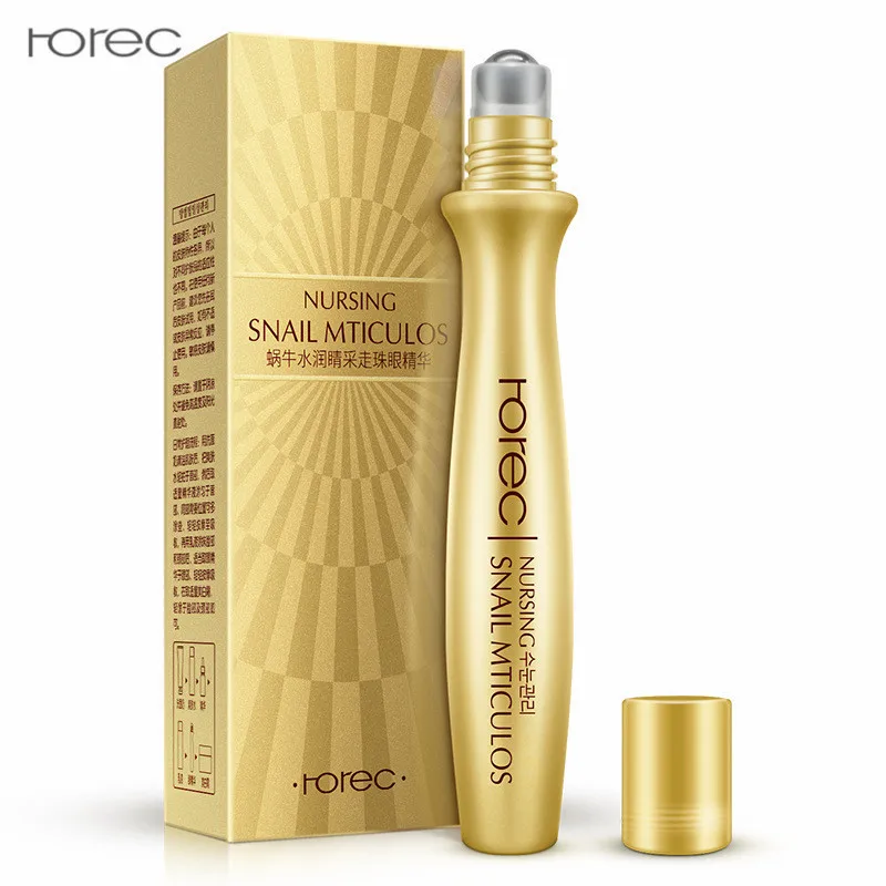 

Brand 15ML Snail Essence Eye Cream Remove Dark Circle Anti Wrinkle Anti Age Fine Line Slide Ball Essence Hydrating Firming Cream