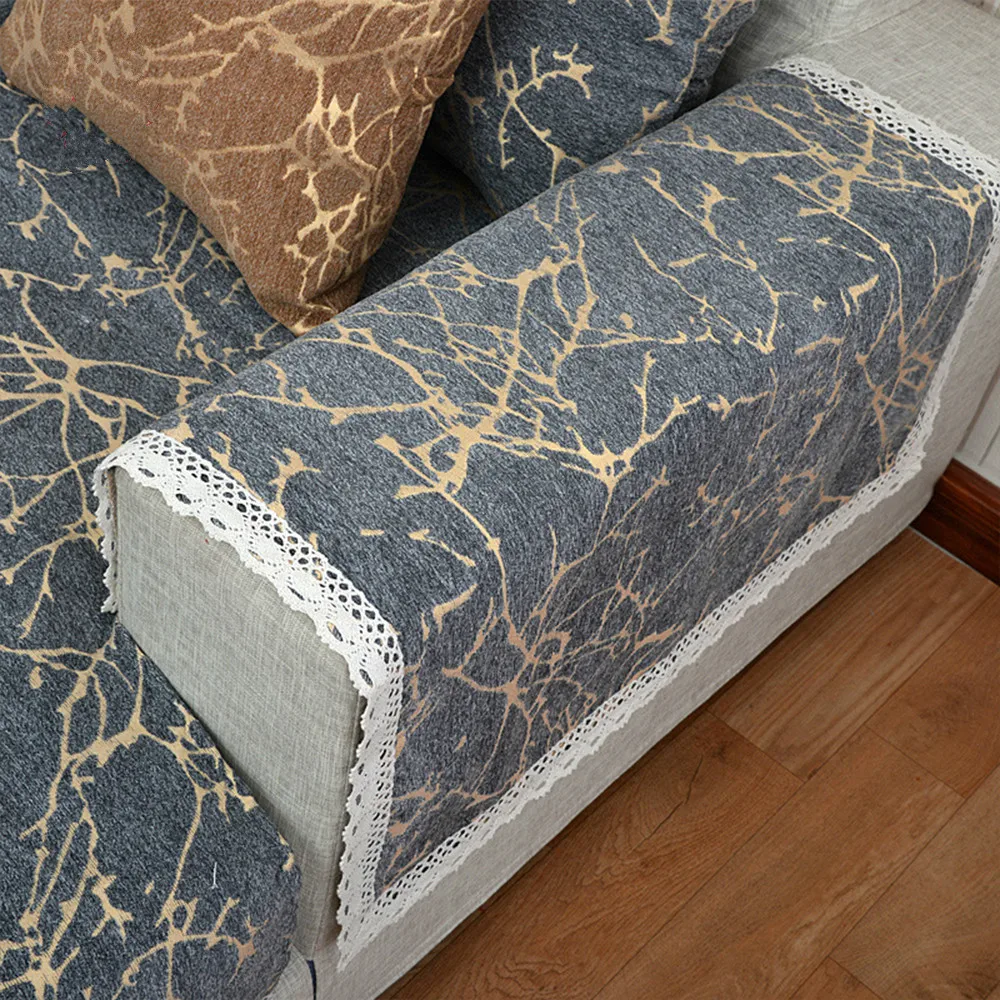 European style sky stripe jacquard chenille sofa cover cama slipcovers for living room furniture sectional couch covers S-271 | Дом и сад