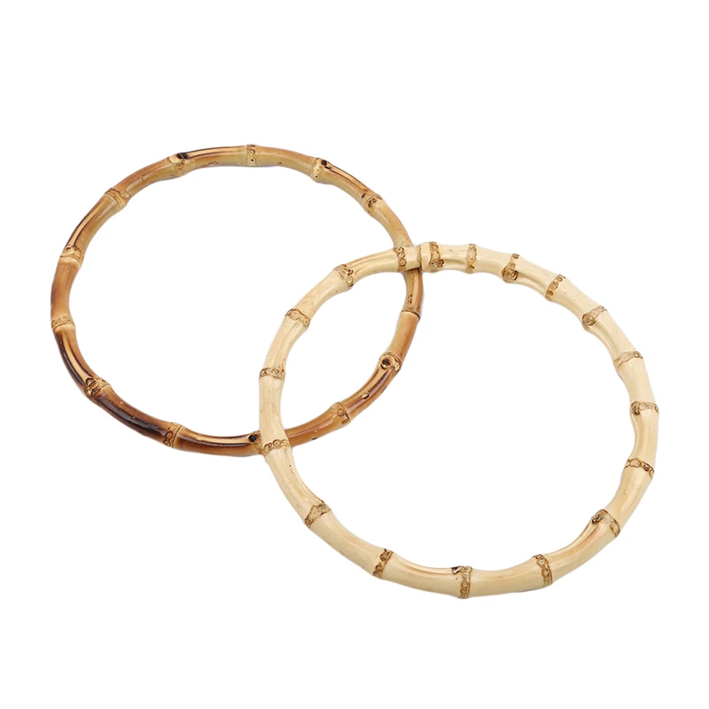 2 шт./лот круглая бамбуковая сумка ручка для Сумочка ручной работы DIY сумки