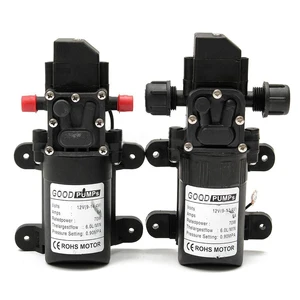 Маленький безопасный самовсасывающий насос 12 В постоянного тока 70 Вт 130 фунтов на кв. дюйм 6 лмин мембранный Водяной насос высокого давления 2 стиля