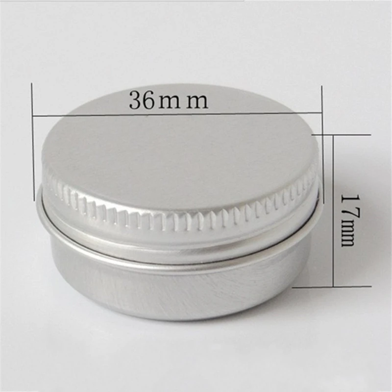 10 шт./лот жестяная коробка с винтовой резьбой маленький круглый бальзам для губ