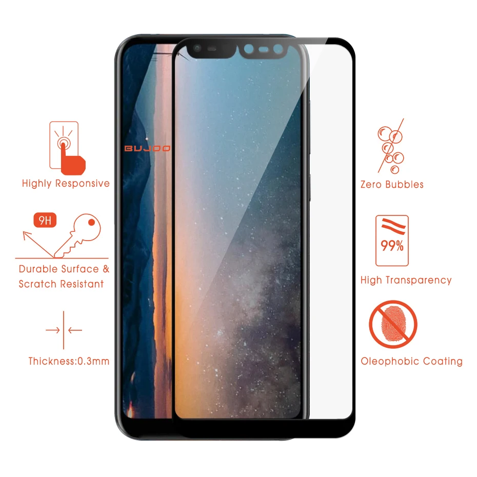 bujoo реальные 2.5D Экран протектор Закаленное Стекло для Nokia для детей возрастом 2, 3, 5, 6, 7 Plus, 8, Nokia 5 6 Nokia 2,1 3,1 5,1 6,1 плюс X5 X6