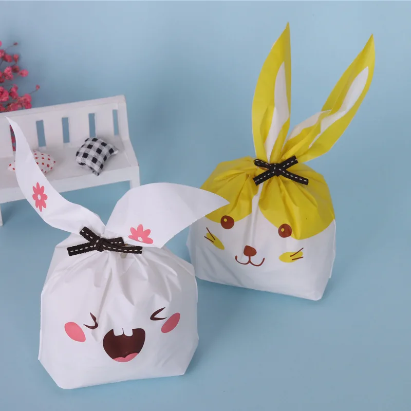 Милые пакеты для конфет 50 шт./лот печенья в виде кролика маленькие закусок кролик