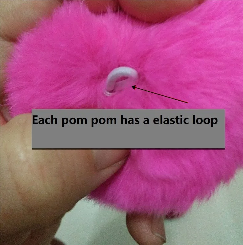 25pcs a lot wholesale 6cm real rex rabbit pom pom fur ball DIY accessories hat glove hair key chain party accessories fluffy fur