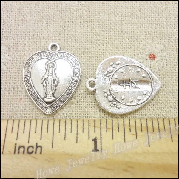 Бесплатная доставка! 50 шт. винтажные подвески в форме сердца кулон античное