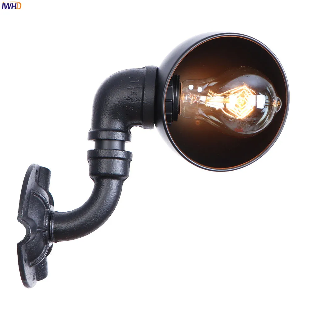 Американский железный металлический винтажный настенный светильник IWHD домашнее