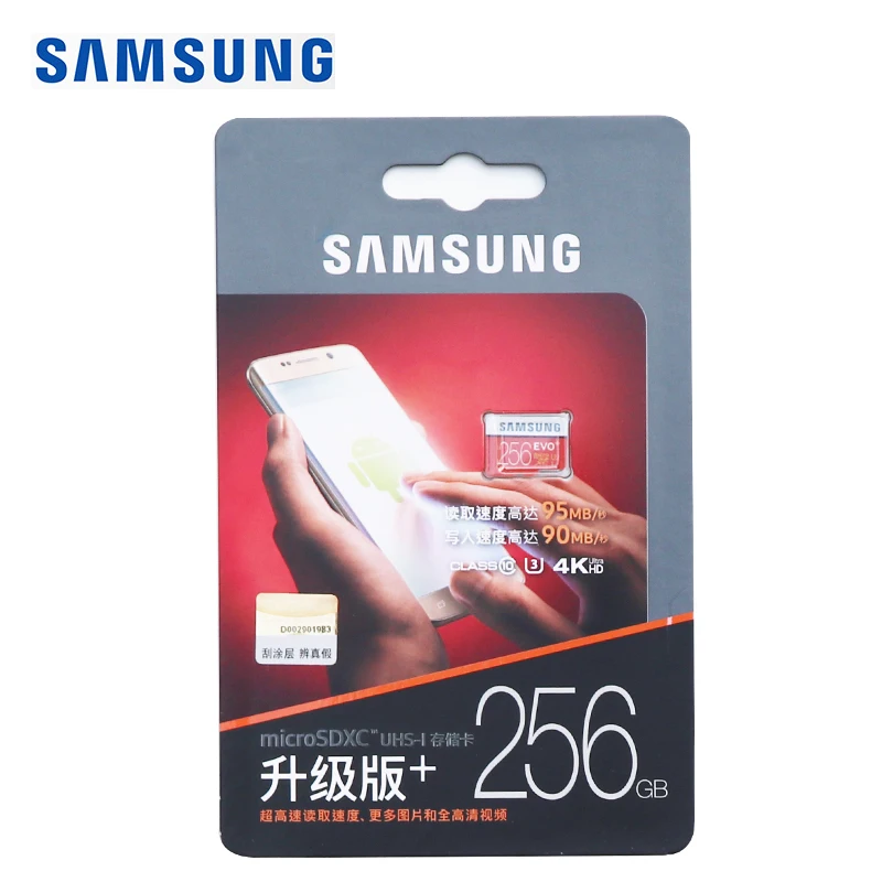 SAMSUNG 256 ГБ U3 Micro SD карта памяти класс 10 TF/SD карты C10 R95MB/S MicroSDXC UHS-1 U3 EVO+ EVO Plus поддержка 4K