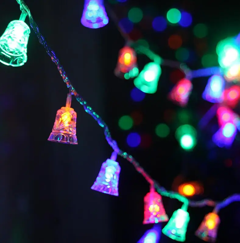 5 м 40 светодиодный s Водонепроницаемый гирлянды Рождество маленький колокольчик